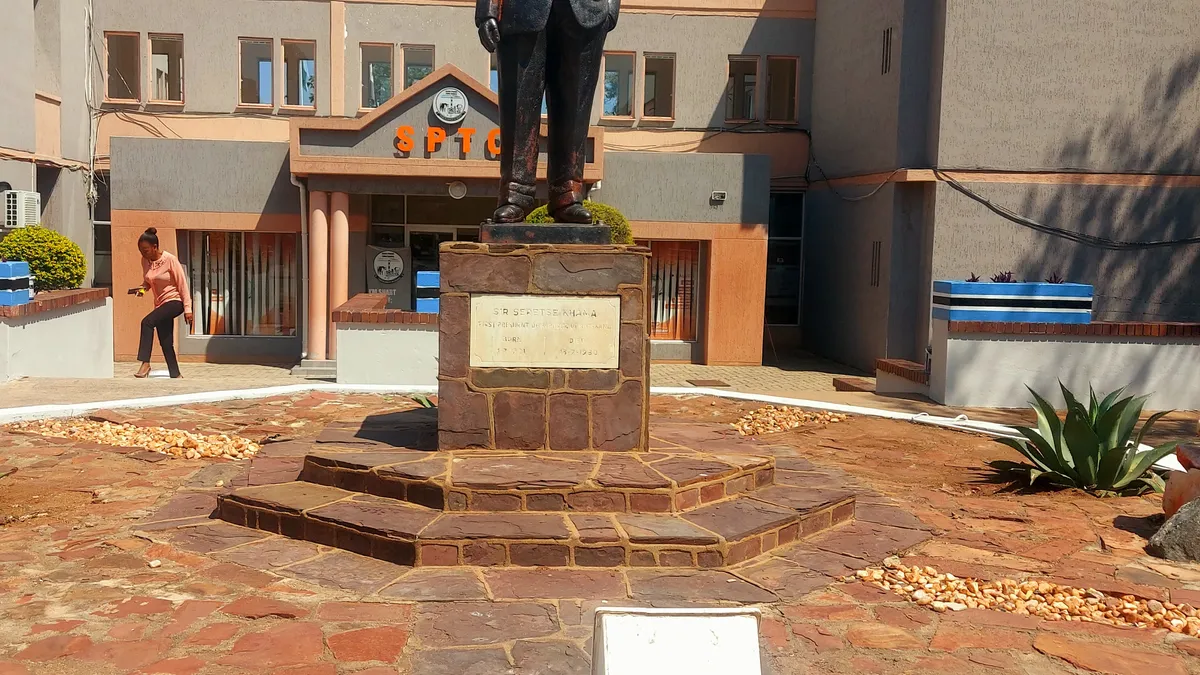 A statue of Seretse Khama, Botswana's first president, in Selebi-Phikwe