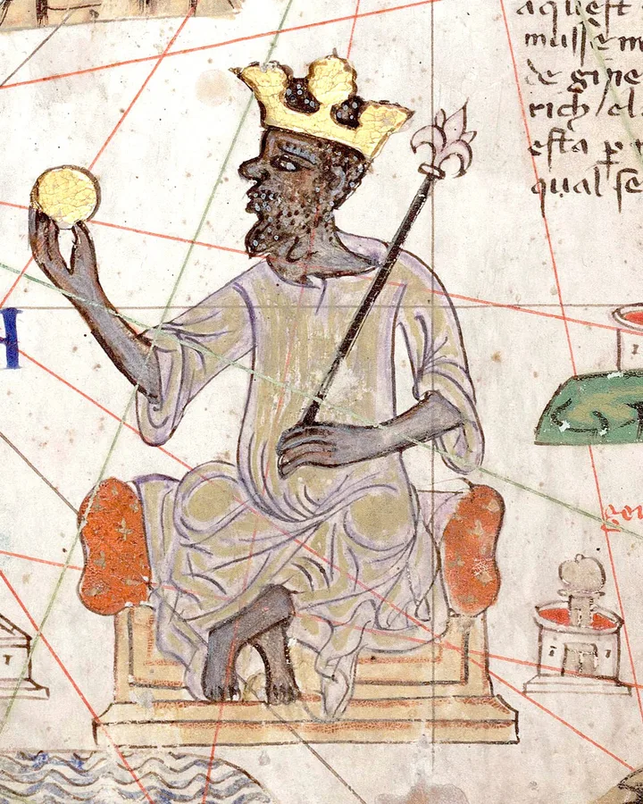 Mansa Musa depicted in the Catalan Atlas